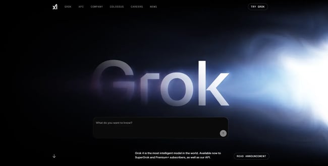 dynamic website example, grok